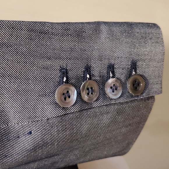 Michael Kors Collection "denim" shantung silk blazer - Picture 7 of 15